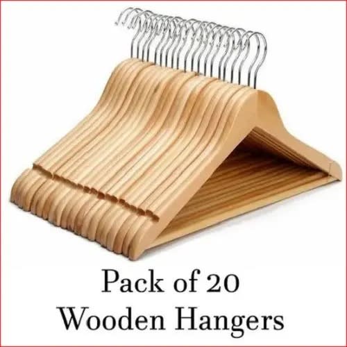 20 wooden hangers sale
