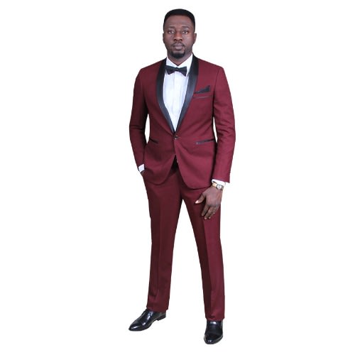 Aria Tuxedo Italian Wool Blend Suit Wine MS 3741 Konga Online Shopping