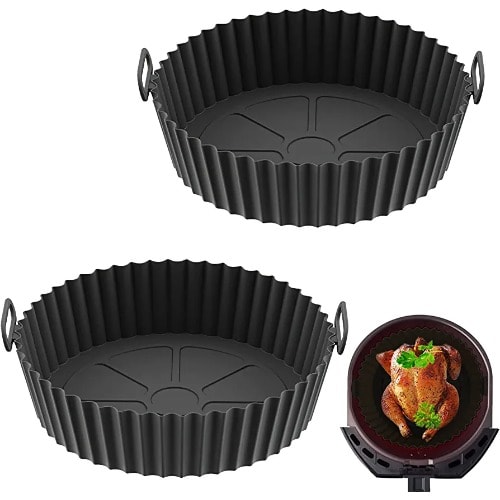 Silicon Reusable Non Stick Air Fryer Baking Pan Tray 7.5 inches Konga Online Shopping