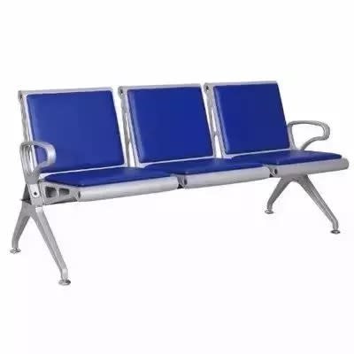 Excell 3 Seater Stainless Steel Chair With Leather Cushion Blue Konga Online Shopping