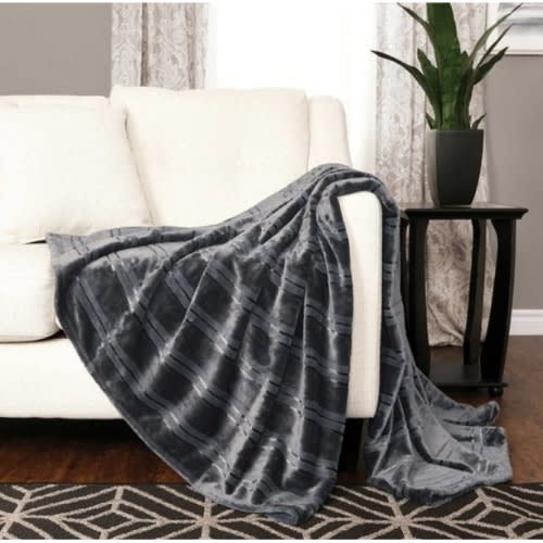 Life Comfort Luxe Velvet Throw 60x70inches 100 Polyester Gray Konga Online Shopping