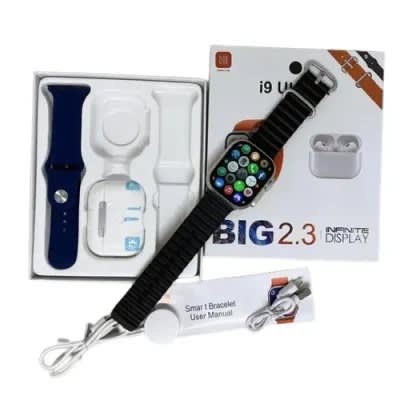 I9 Ultra Smart Watch With 2 Straps Bluetooth Earphone Konga Online Shopping