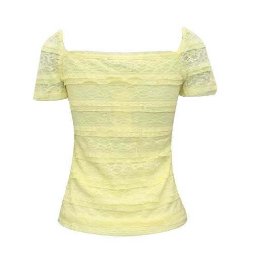 yellow milkmaid top
