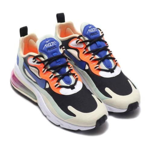 Nike air max 270 react fossil/hyper blue women's shoe outlet