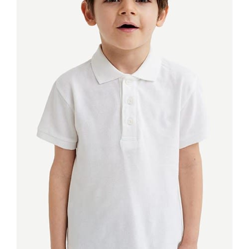 Junior white polo shirts shop