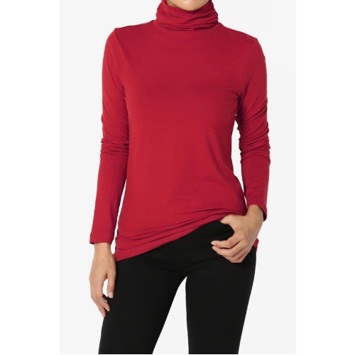 Red cotton turtleneck store