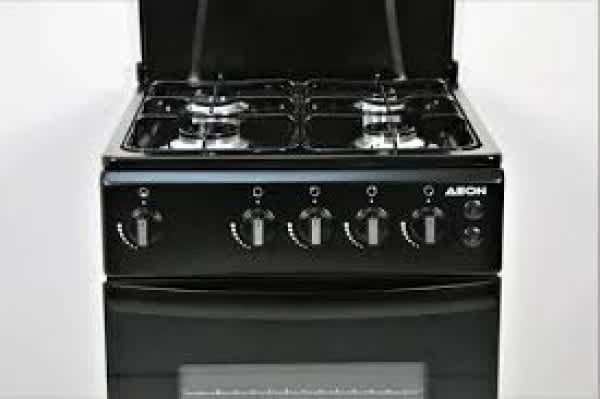 AEON 5040 50 X 50cm, 4+0 Brunner, Strong Pan Support, Oven Lamp, Double Glass Oven, Black..