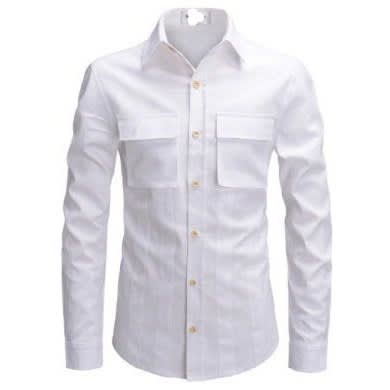 Men's Denim Shirt - White.