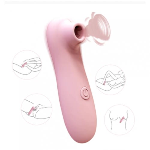 Nipple Sucker Clitoris Sucker Vibrator Sex Toy For Women - Pink.