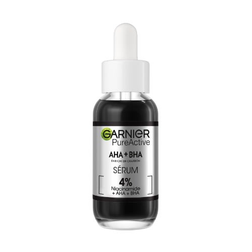 Garnier Skinactive Aha + Niacinamide + Bha Charcoal Anti Blemish Serum 30ml.