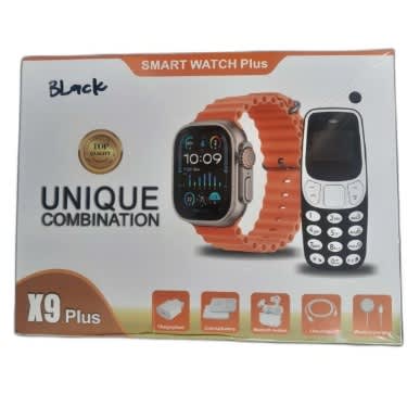 X9plus Smart Bluetooth Watch With MiniPhone- Black 6609051