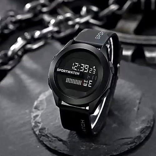 Classic Unisex Digital And Ultra thin Sports Waterproof Simple Watch black Konga Online Shopping