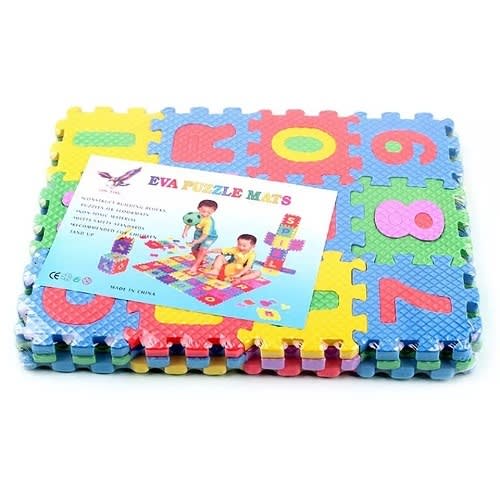 Kids Eva Puzzle Mats Alphabet & Numbers- Multicolor.