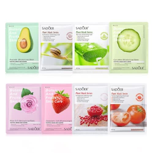 Fruit Face Mask & Anti Wrinkle Moisturizing Skin Care - 8pcs.