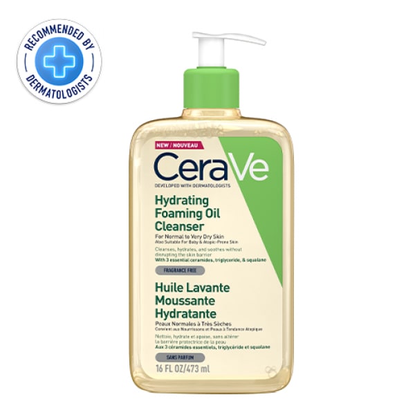 Cerave Hydrating Oil Cleanser For Normal To Very Dry Skin With 3 Ceramides & Hyaluronic Acid 473ml.