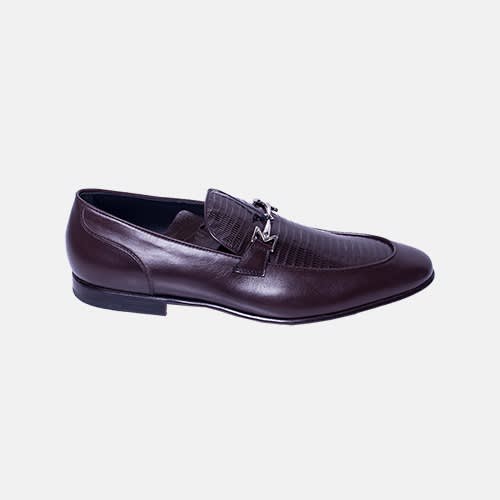 Moreschi Stamp Leather Brown Shoe Konga Online Shopping