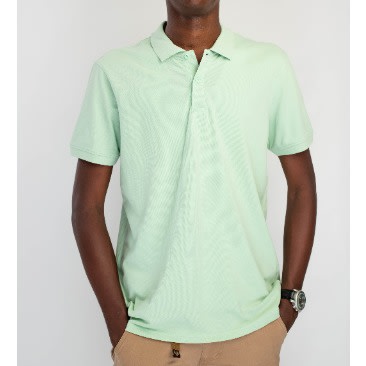 Men's Short Sleeve Polo - Light Green.