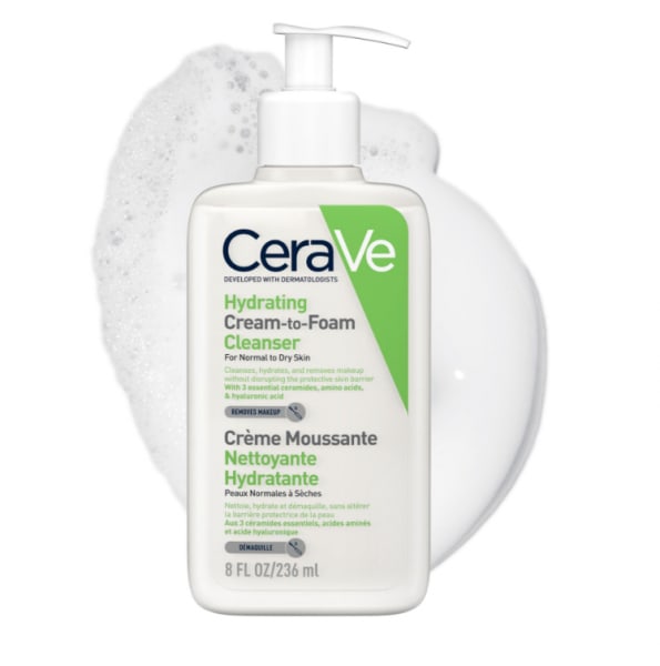 Hydrating Cream To Foam Cleanser For Normal To Dry Skin 236ml.