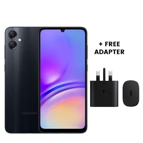 Galaxy A05 - 6.7'' - 4GB RAM - 64GB ROM - 5000mAh - Black - Plus Free Adapter.