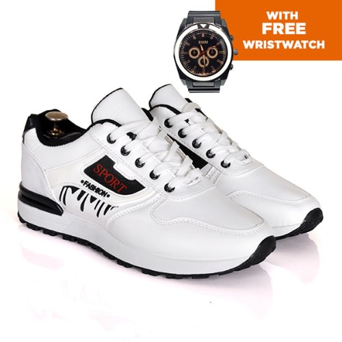 Men’s Sports Sneakers – White.