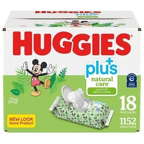 Huggies Natural Care Plus Wipes - 1152 Count.