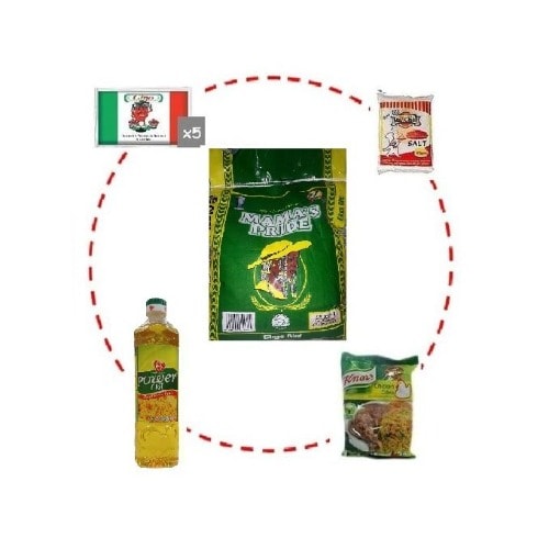 Mama's Pride Parboiled Rice 5kg+(vegetable Oil, Salt, Knorr &tomato Paste Mix).