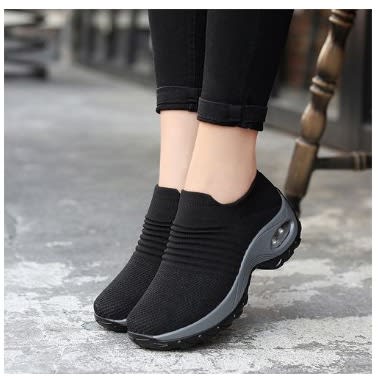 Black sock sneakers womens discount