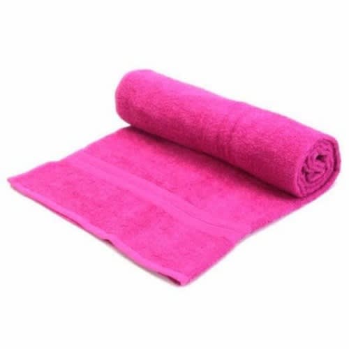 Moslion Floral Bath Towel - Pink Peony & Rose Design On Black White Stripes, Soft Microfiber, 32x64 Inches - View #8