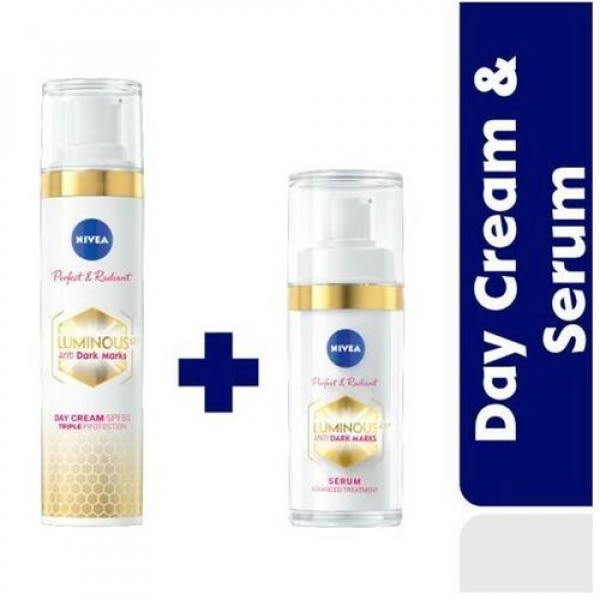 Perfect & Radiant Luminous630 Anti Dark Marks Serum 30ml & Anti Dark Marks Day Cream Spf50 40ml.