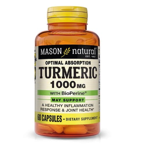 Mason Natural Turmeric 1000mg With Bioperine 60 Capsules.