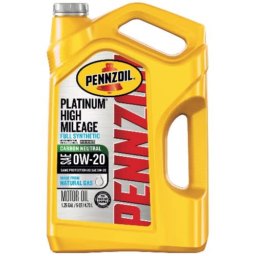 Pennzoil 0w20 Platinum High Mileage Full Synthetic Motor Oil 4.73l