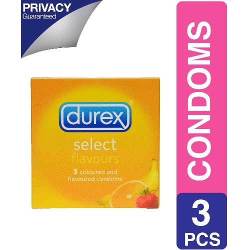Durex Select Flavors Condom-3 pieces X3 packs.