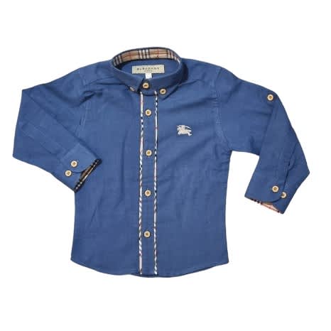 Burberry Boys Long Sleeve Button up Shirt Blue Konga Online Shopping