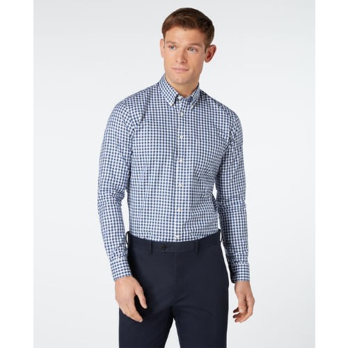 Tm Lewin Slim Fit Blue Oxford Shirt Lewin Royal Oxford Slim Fit