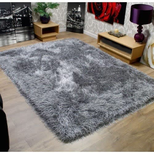 Vip Plain Soft Shaggy Center Rug Grey 4ft By 6ft Konga Online Shopping