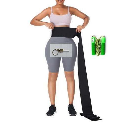 Waist Trainer Long Tummy Wrap Slimming Belt For Flat Tummy Free Skipping Rope Keyholder Konga Online Shopping