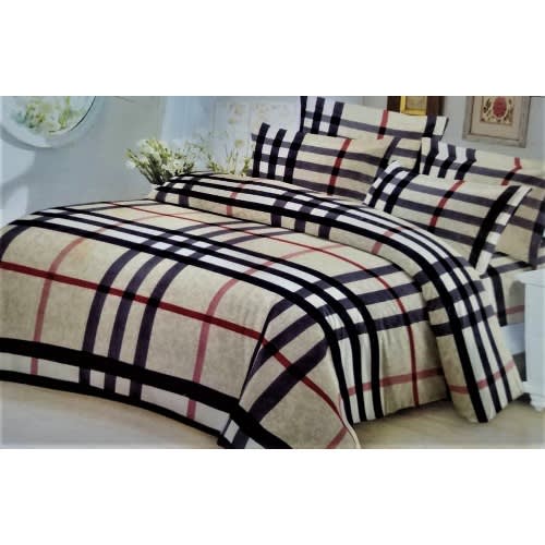 Fancy Burberry Bedding Set 1 Duvet 1 Bedsheet And 4 Pillowcases. Konga Online Shopping