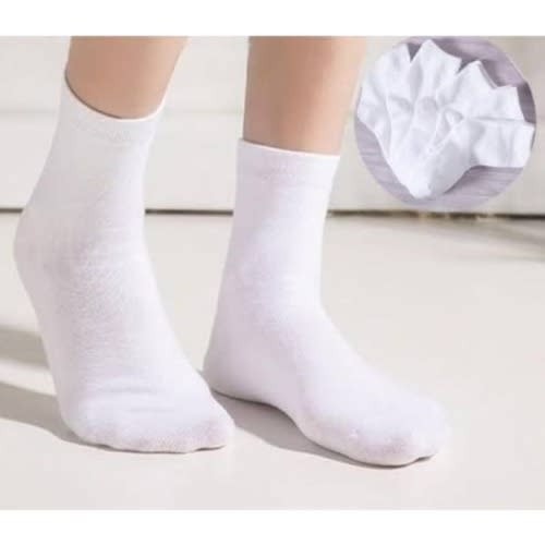 Socks For Kids - Set Of 6 - White.