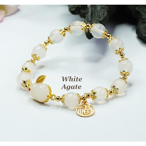 Women's Rabbit Jewelry High-looking Bracelet - White.