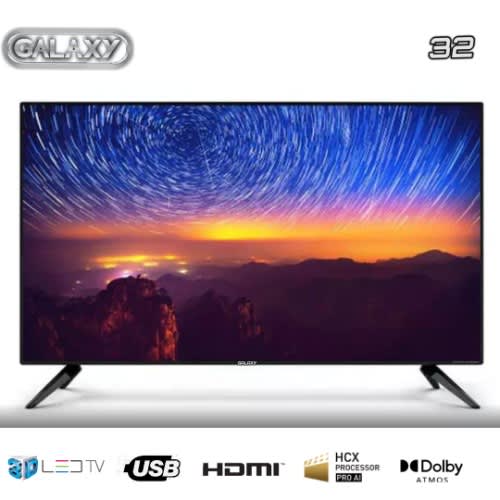 Galaxy Tv 32" Led Hd + Free Gift - Power Surge Protector.