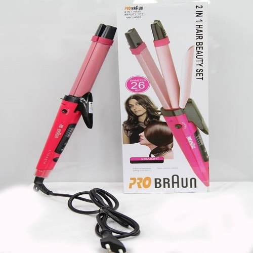 Braun 2 in 1 hair curler & straightener store