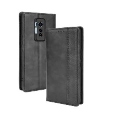 Leather Flip Cover Case For Tecno Phantom X Black