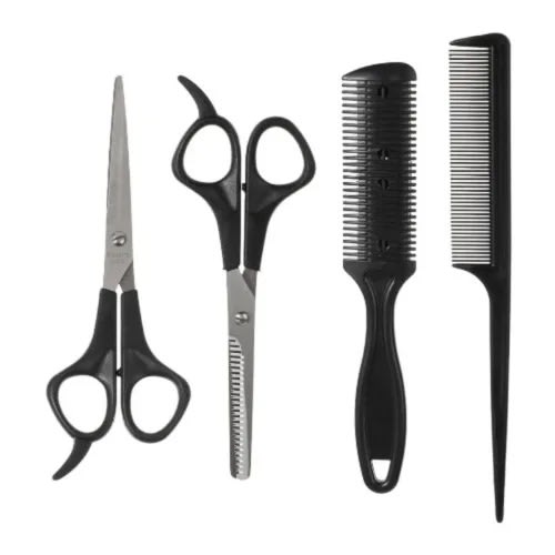 Hair Cutting Scissors Combo - Razor Comb - Tail Comb Set | 6329402 ...