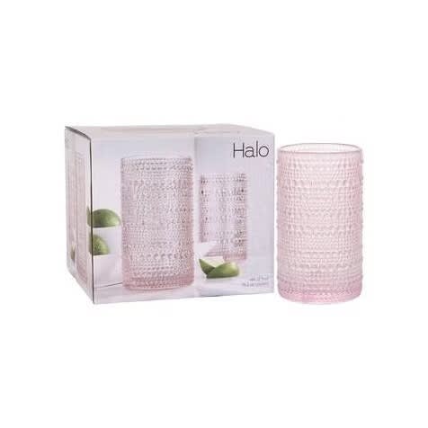 Home Essentials Halo Blush Highball Glasses - Set Of 4.