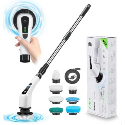 Electric Spin Scrubber 7 In 1 - Bathroom Cordless Cleaning Brush | 6601560  | Konga Online Shopping