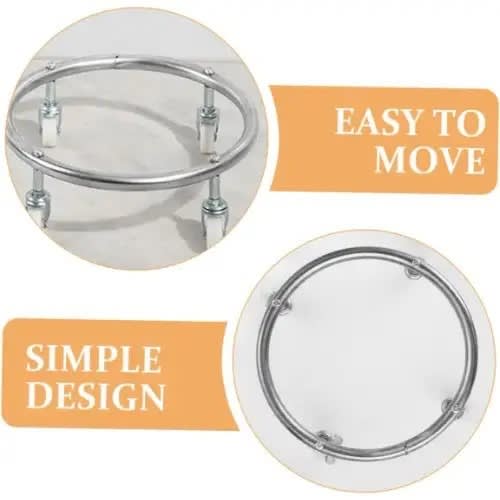 Movable Gas Cylinder Standing Base With Wheels - Adjustable.