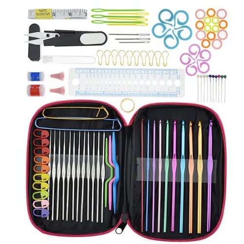 Knitting Kit - Crochet Hook, Knitting Pin, Yarn, Crochet Hook Kit.