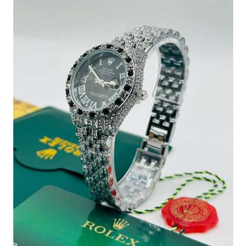 Rolex Wrist Watch For Ladies-silver.