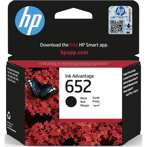 Hp 652 Black Original Ink Advantage Cartridge - F6v25ae.