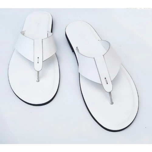 White Male Leather Slippers Konga Online Shopping